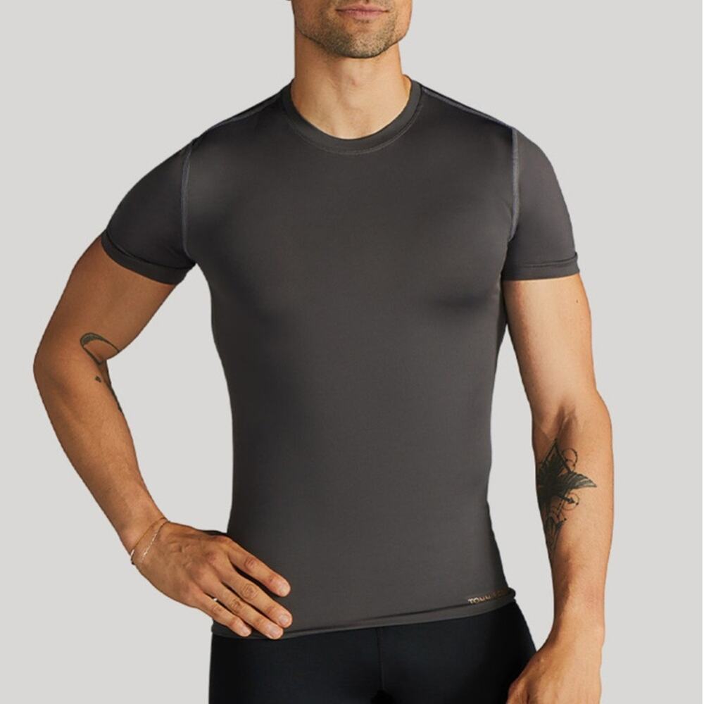 Tommie Copper Core Compression Short Sleeve Crew Neck Shirt Slate Grey Size XL